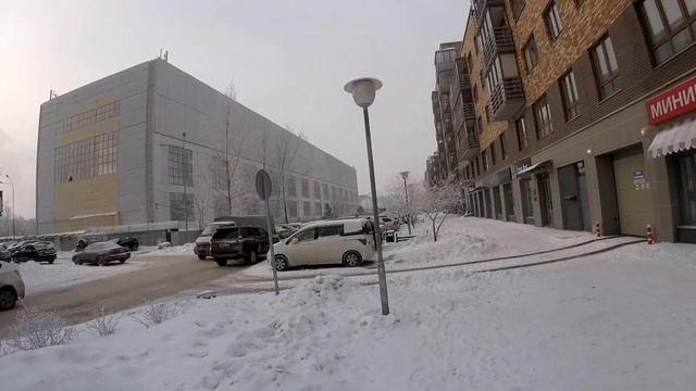 Мкр. Южный Берег Свердловский район. Красноярск. Зимняя версия.