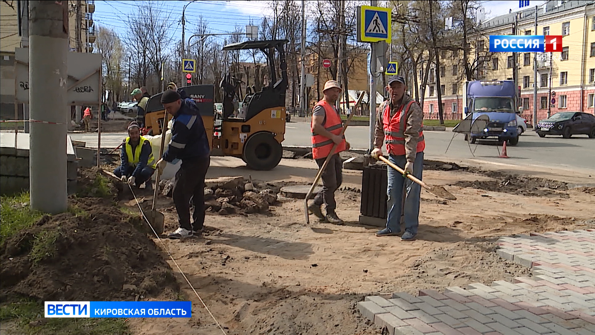 После снегопадов в Кирове возобновился ремонт тротуаров
