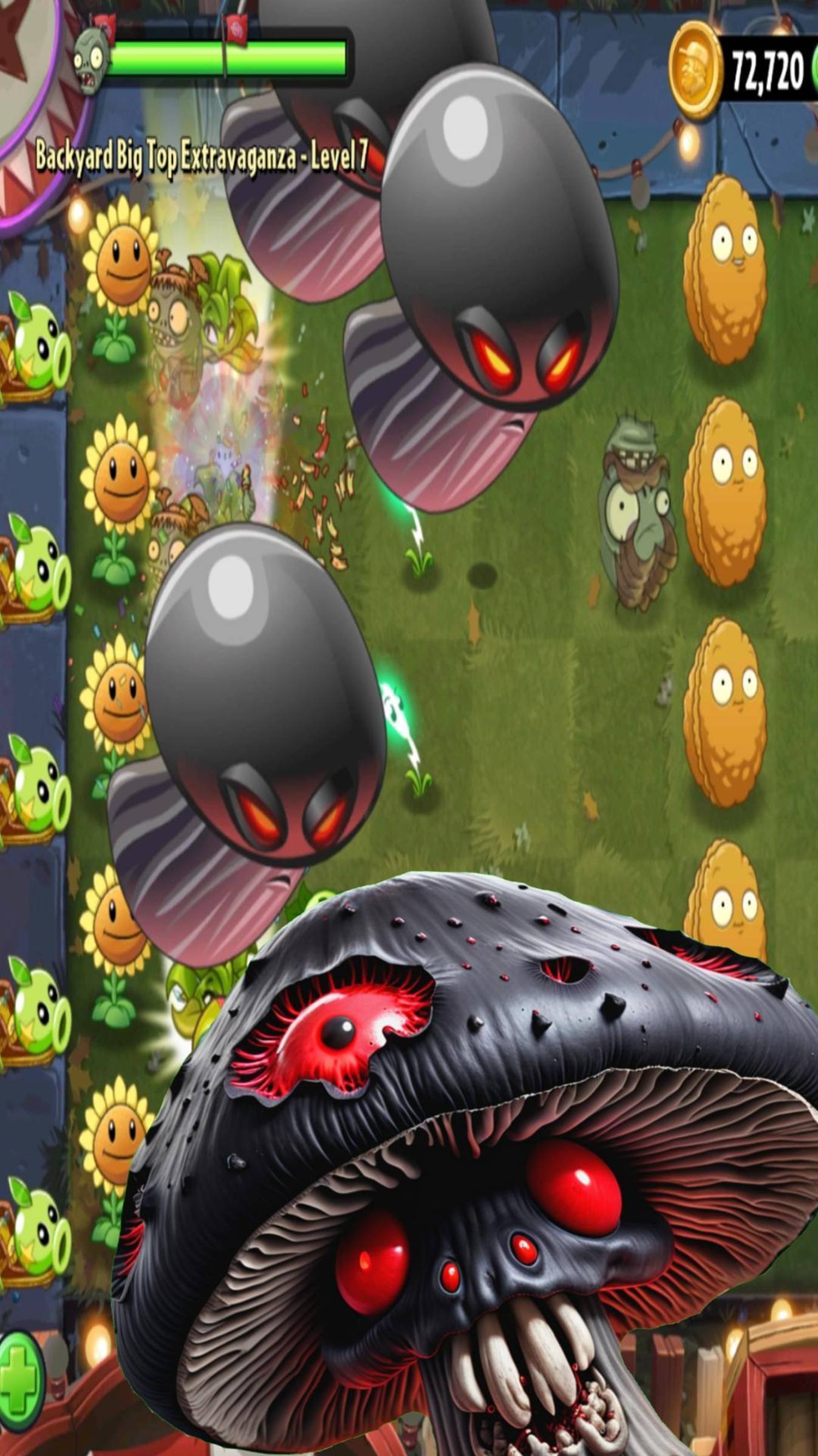 Атака МЕГАГРИБОВ (Doom-Shroom) в PvZ 2