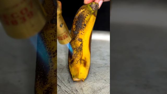 Burner vs Banana #asmr #satisfying #experiment #science #oddlysatisfying #banana