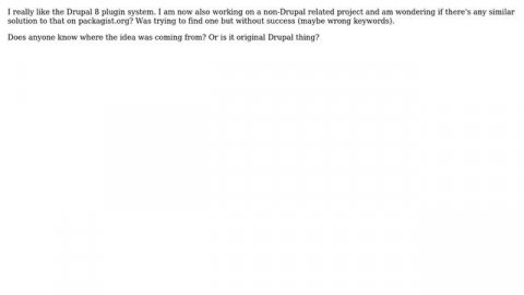 Drupal: Is there any PHP package that's very similar to the Plugin API?