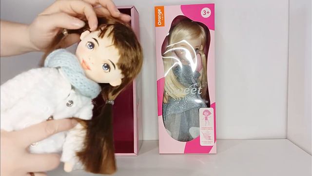 Каркасная кукла коллекции Sweet Sisters "Mia в платье и Sophie в шубке", бренд Orange Toys