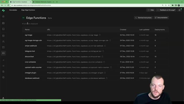 Database Webhooks and Edge Functions