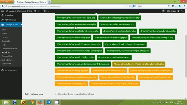 Instale Plugin Antivirus e Escaneie seu tema Wordpress