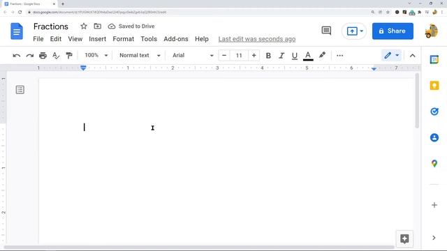 How to Write Fractions in Google Docs
