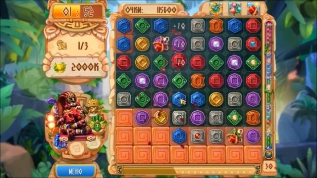 The Treasures of Montezuma 5 геймплей, видео прохождения уровней 61-63