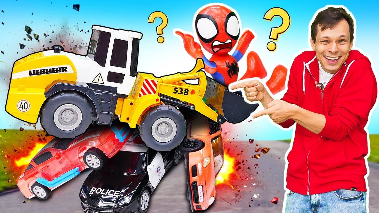 Супергерои устроили беспорядок в городе! Автомастерская Федора - видео про игрушки для мальчиков