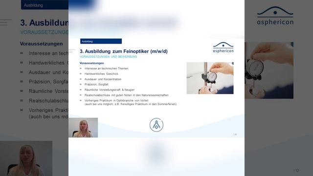 Ausbildung: Feinoptiker:in bei asphericon GmbH