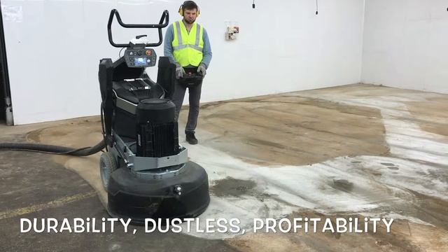 How To Make Concrete Grinding And Polishing With HTC Duratiq RX8. Concrete Floor Enhancement