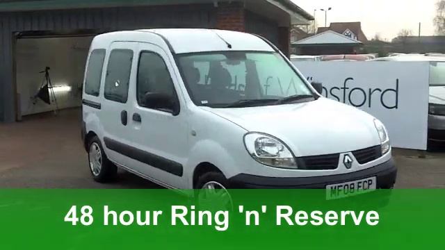 USED RENAULT KANGOO ESTATE (2008) 1.6 AUTHENTIQUE 5DR AUTO - MF08FCP