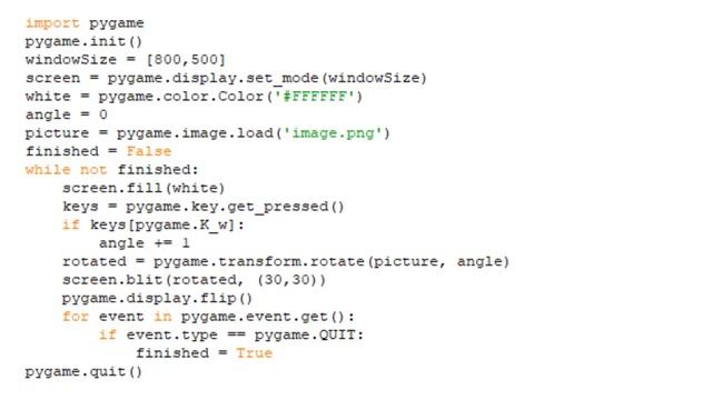 How to Rotate an Object in Pygame