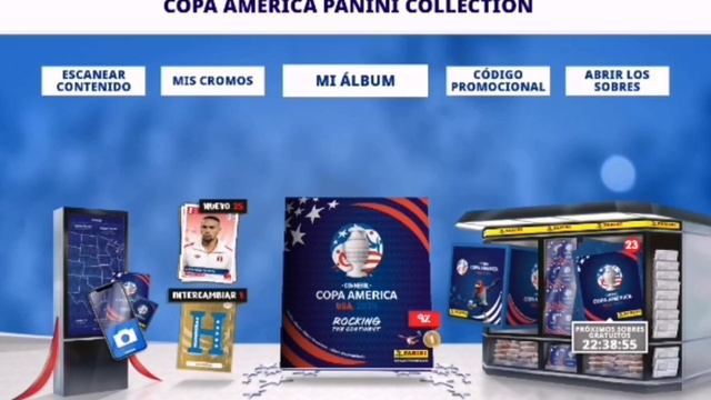 ÁLBUM PANINI VIRTUAL COPA AMERICA 2024 - ABRIENDO SOBRES DIA 2 ✅