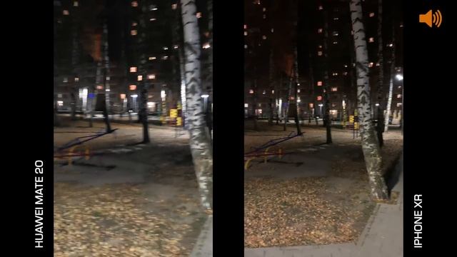 Пример записи 4K видео Huawei Mate 20 vs iPhone Xr