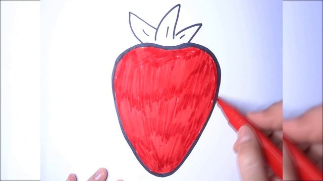 how to draw a strawberryкак нарисовать клубникуcome disegnare una fragola