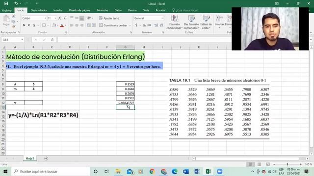 Metodo convolucion distribucion Erlang - Sistemas