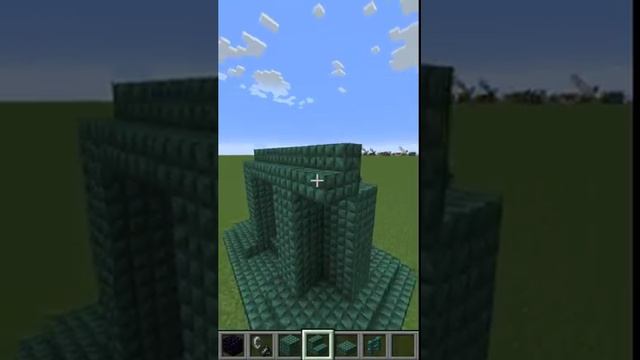 Dark Prismarine Nether Portal- Minecraft Builds! #Shorts