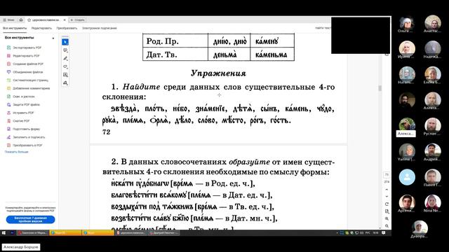 №23. Занятие по церковно-славянскому языку 14.04.2024