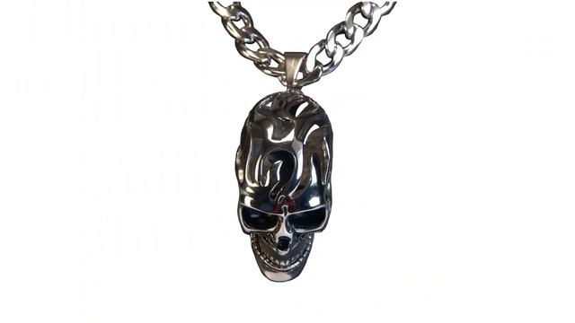 Кулон Череп Big Skull нержавеющая сталь 316L от Ателье 666 Black &White