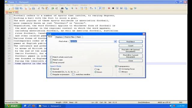 How To Find In Notepad++ 6.3