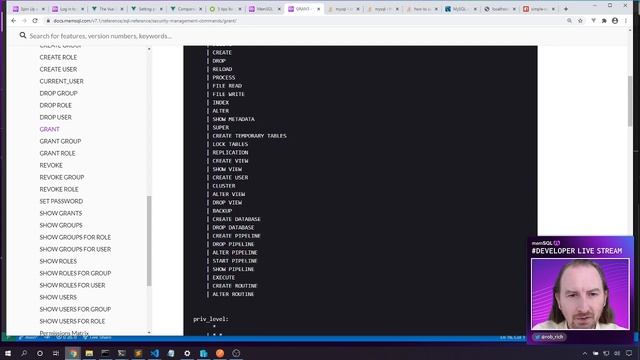 Database Authentication with Users Groups & Roles