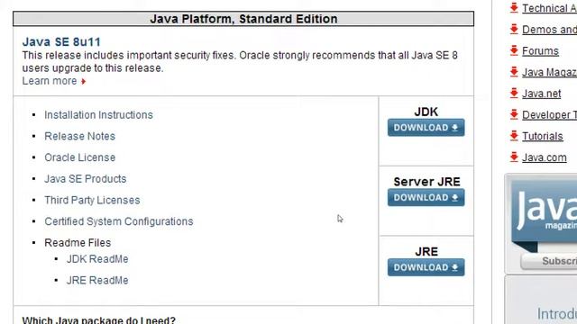 Android Tutorial no 2 : Installing JAVA JDK