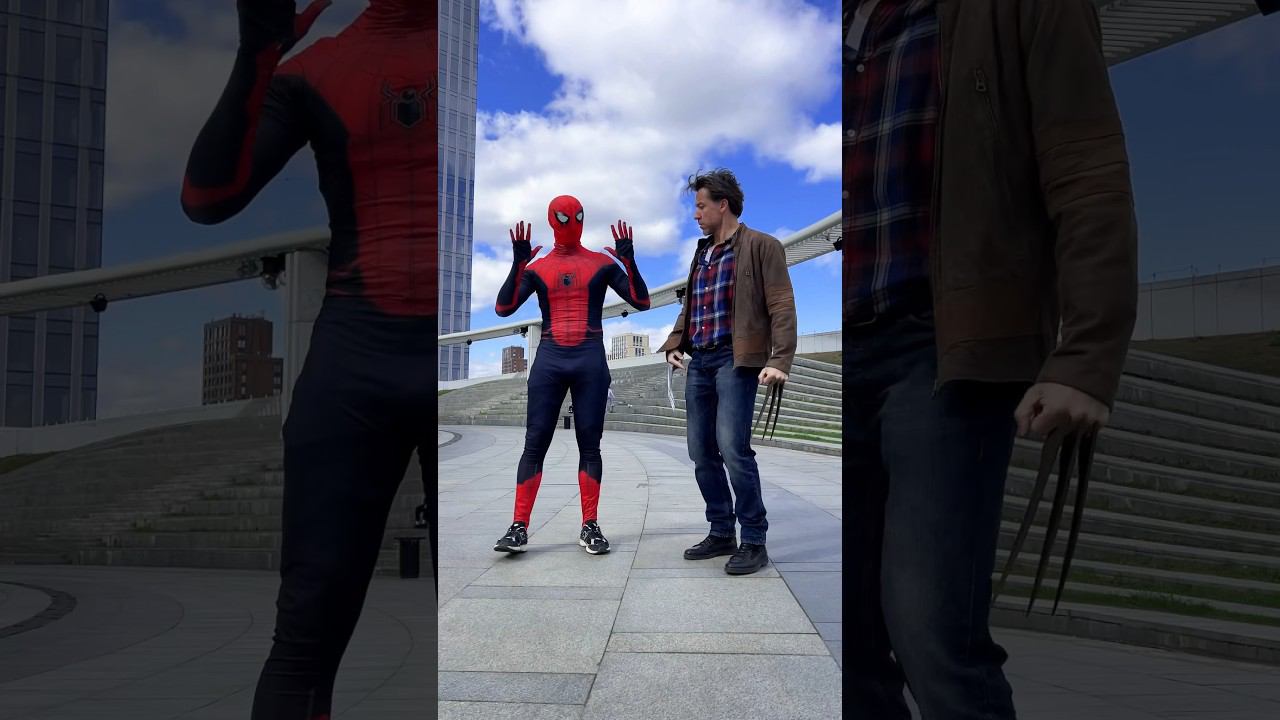 Spider-Man surprised Wolverine@ilyaarteWOW #shorts