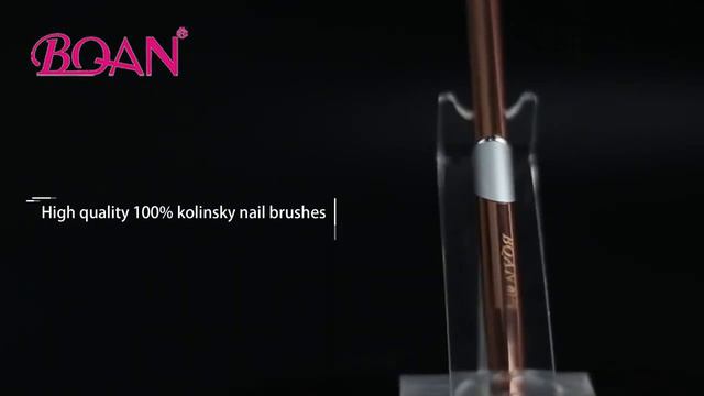2020 BQAN Professional 100% Sable Metal 3D Brushes Rose Gold Color Nail Art Kolinsky Acrylic Brush