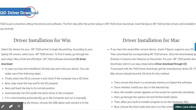 Epson WF 7620 driver download  New drivers for Mac & Win( New 2020 User Guide )