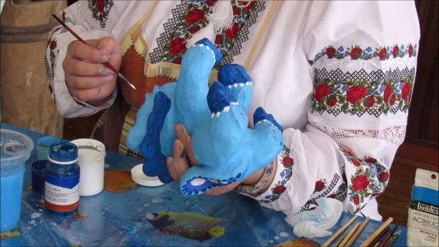 Майстер-клас з розмальовування глиняної іграшки від студії "Художня кераміка" Іванківського ЦДЮТ