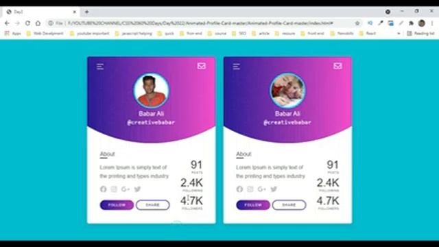 Craft a Professional Profile Card | HTML & CSS (Day 22 of 60-Day Challenge)