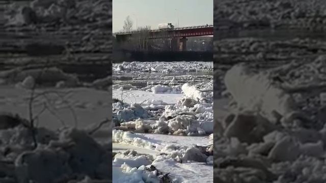 Ледоход. р.Дон, дорога на Семилуки. 05.04.2018г. Завораживающее зрелище!!!