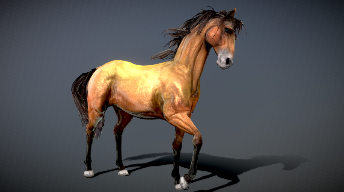 Horse — Spanish Mustang ( Dun ) в 3D от NestaEric