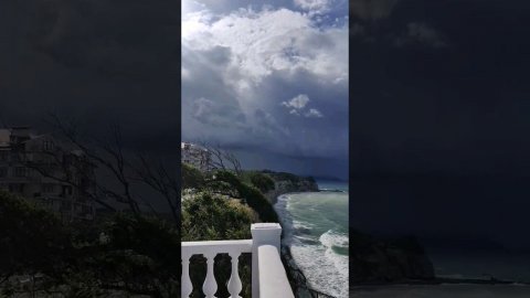 Шторм утро Геленджик. Живой звук. #геленджик2024 #геленджик #квартирауморя