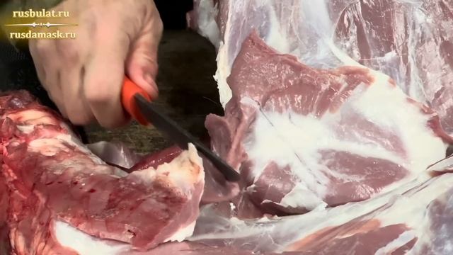 Разделка барана для продажи. Тяпка Мясницкая удлиненная и Грибник 9ХС с рукоятью из резинопластика