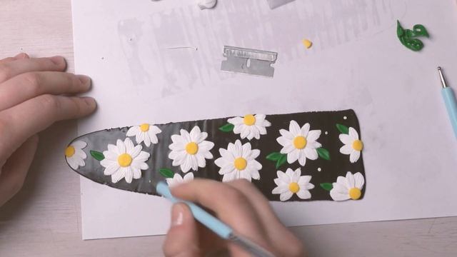 Polymer Clay Tutorial Earrings and Hairclips // Daisy Polymer Clay Slab