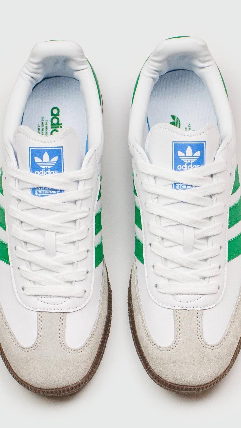 Кроссовки Adidas Samba OG White Green new