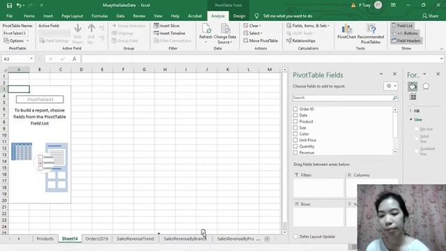 Pivot table and dashboard in MS Excel