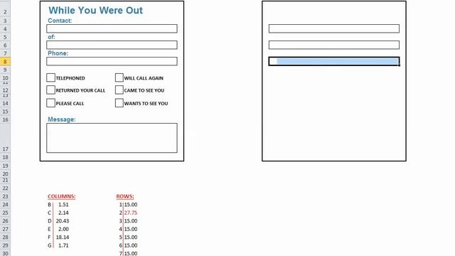 Create a Form in Excel 2010