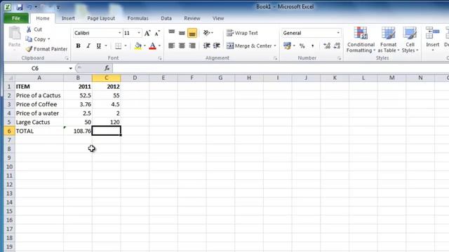 How to Make Excel 2010 formulas absolute