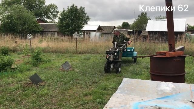 Мотоблок мкм 2 обкатка с прицепом
