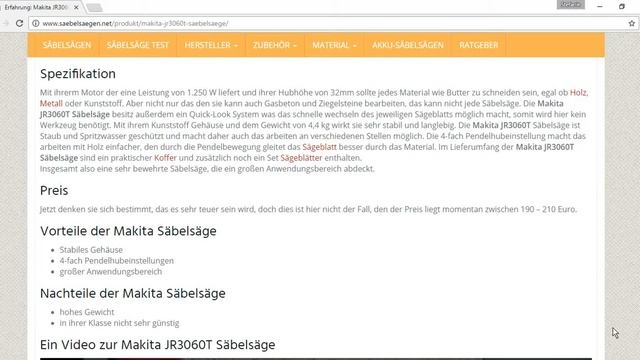 Säbelsäge Makita jr3060t | Infos, Tipps und Testsieger | SaebelSaegen.net
