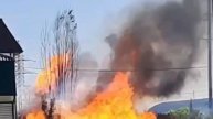 В сети появляются ещё кадры сильного пожара после атаки дронов ВСУ