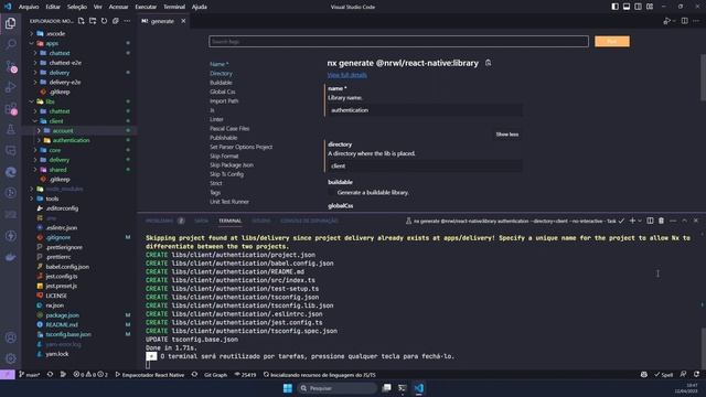 Curso NX Monorepo - Aula 19 - Criando Estrutura de Pasta Client