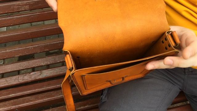 Мужская сумка планшет из натуральной кожи