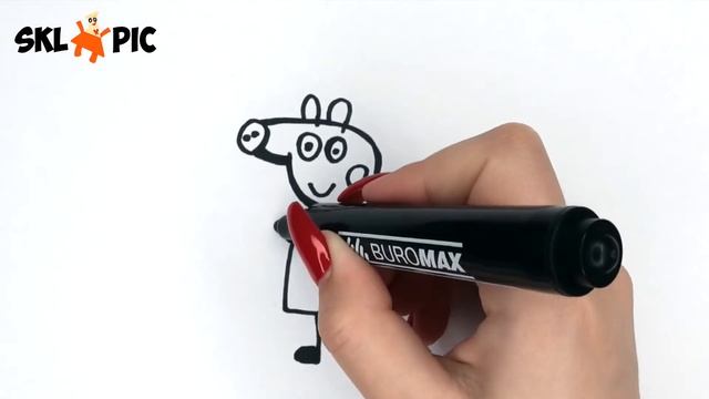 Раскраски для Детей Свинка Пеппа. Как нарисовать свинку Пеппу. How to draw Peppa Pig