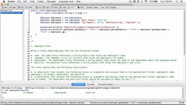 6.1. (Part 2) Employee Class - Java - ❤️ SOLUTIONS MOVED TO DISCORD ❤️