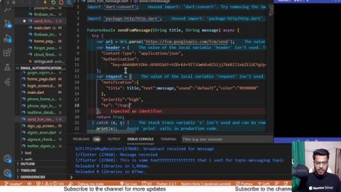 Day 65 | Firebase Cloud Messaging from In-App | Free Flutter Course | Newton School