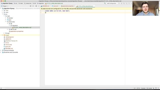 Quarkus Backend development with Java and GraalVM - Schema Migration with Flyway