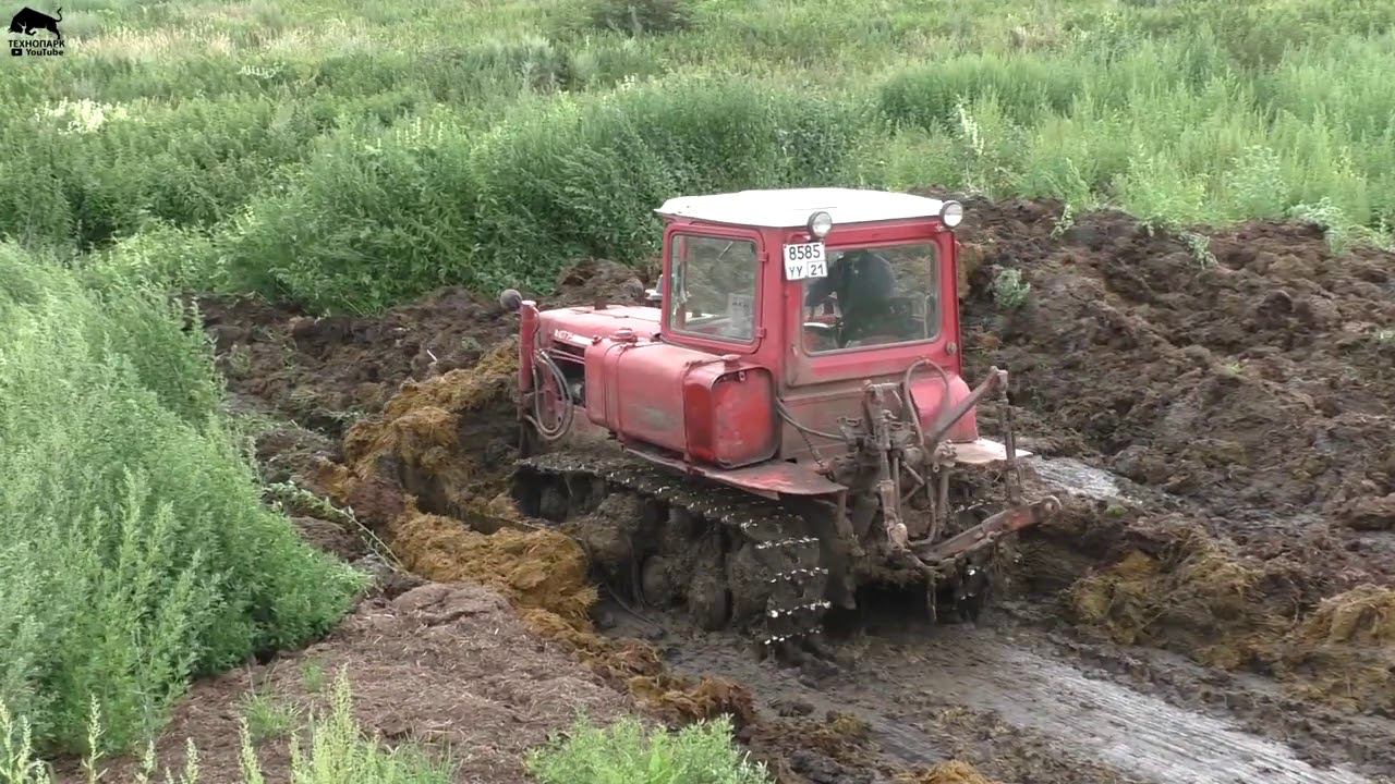 ДТ 75 в деле / Как устроен привод комбайна / Обзор второго колхоза