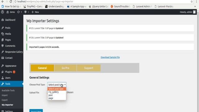 WP CSV IMPORTER -  Wordpress Plugin